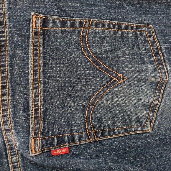 12 Levi's 515 Nouveau Boot Cut Denim Jeans Bootcut Blue Casual Basic - Picture 14 of 16